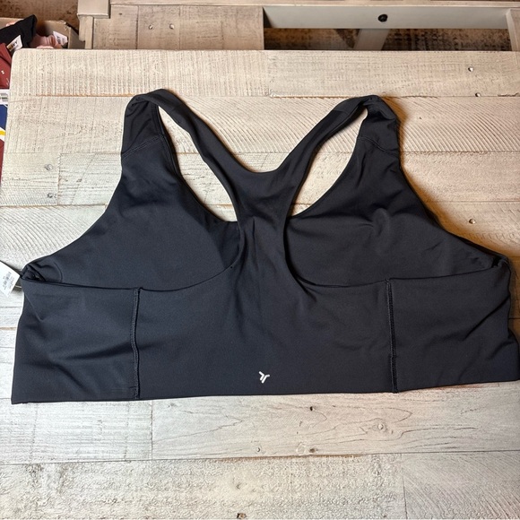 Old Navy Active Women Bra 3X Black Poly Blend Medium Support Powersoft Racerback - Picture 12 of 16